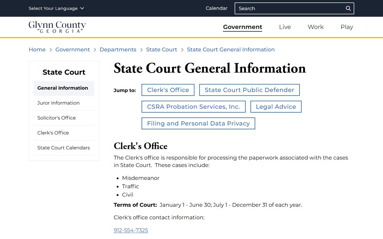 Banks County criminal court records Georgia filing redaction duties