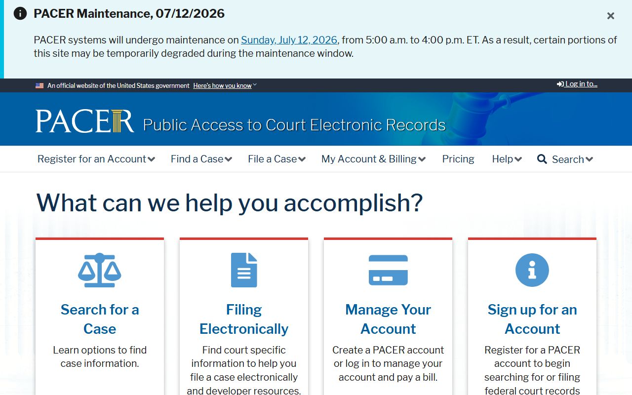 Banks County Superior Court federal PACER records access